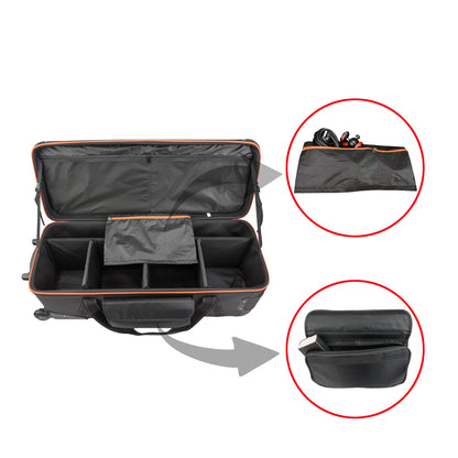 MagicLine Photo Studio Trolley Case with Side Pocket 39.4"x14.6"x13"/100x37x33 cm, Rolling Camera Case Bag, Carrying Bag with Wheels for Light Stands,Tripods,Flashes,Telescopes
