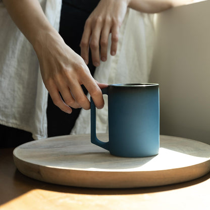 Ui Artist Collection Self-Heating Mug Set – Midnight Abyss | 12 fl oz / 355 mL Handcrafted Ceramic Coffee & Tea Mug with Heating Pad