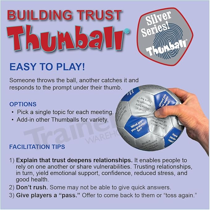 Trainers Warehouse 6 Thumball Collection 32 Prompts for Conversation Team Building Relationship and Training