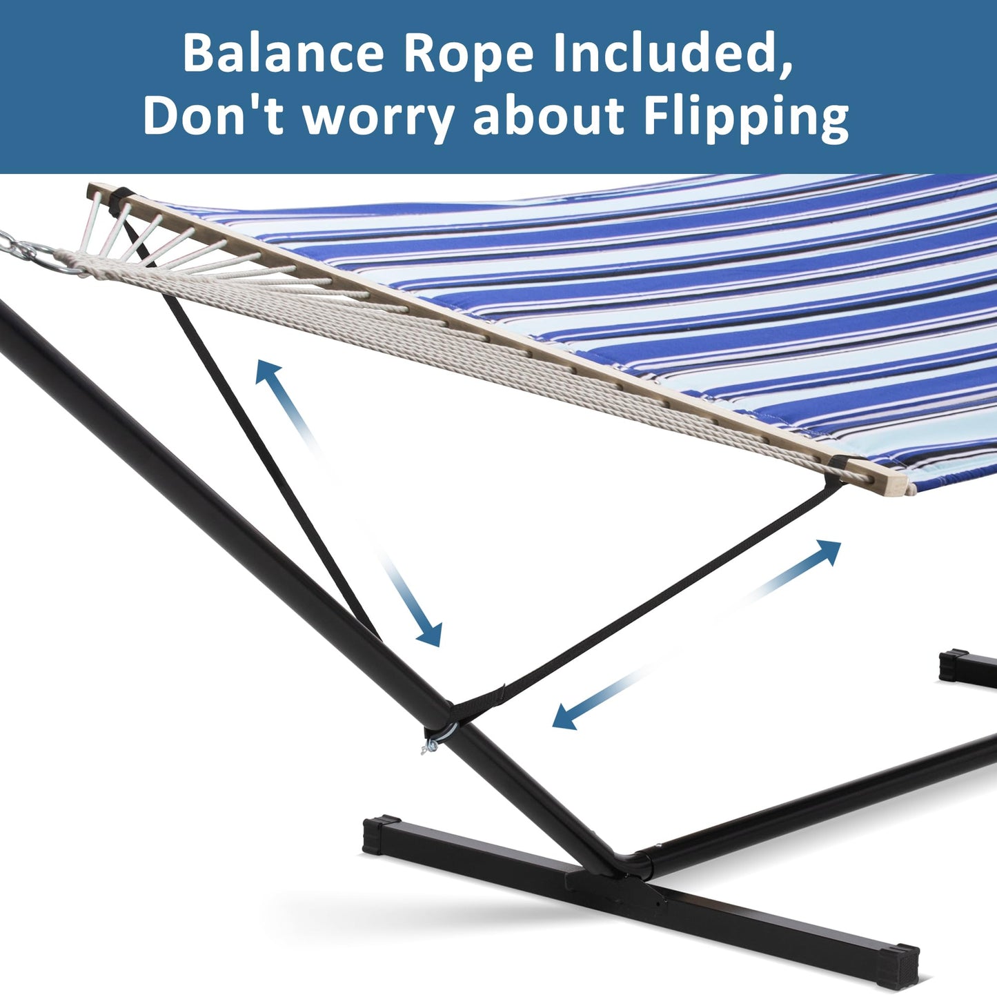 SUNCREAT Hammocks Portable Hammock with Stand, 475lbs Capacity, Hammock Storage Bag Heavy Duty Hammock Handbag