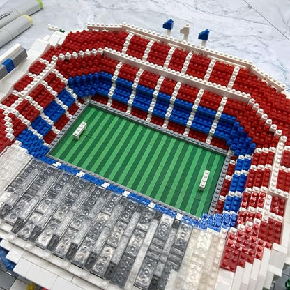 Barcelona Soccer Stadium Micro Blocks Building Sets Micro Mini Bricks Architecture Building Block Sets for Adults Football Field Building Blocks for Girls and Boys Fans Aged 14 and Up
