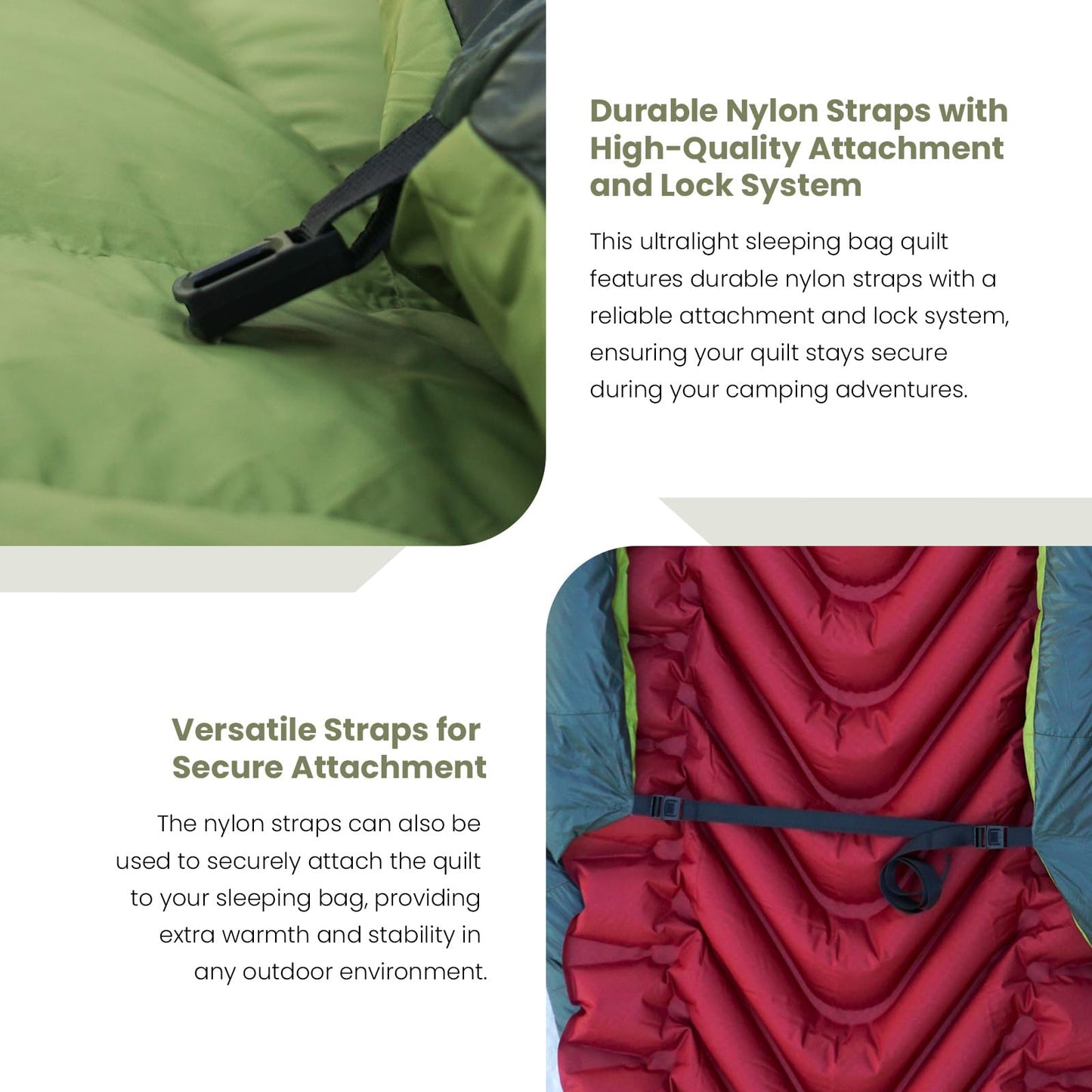 Ultralight Sleeping Bag Top Quilt - 850 Down Backpacking Blanket - 1.9 lbs - Rated for 20°F - Water-Resistant Camping Quilt
