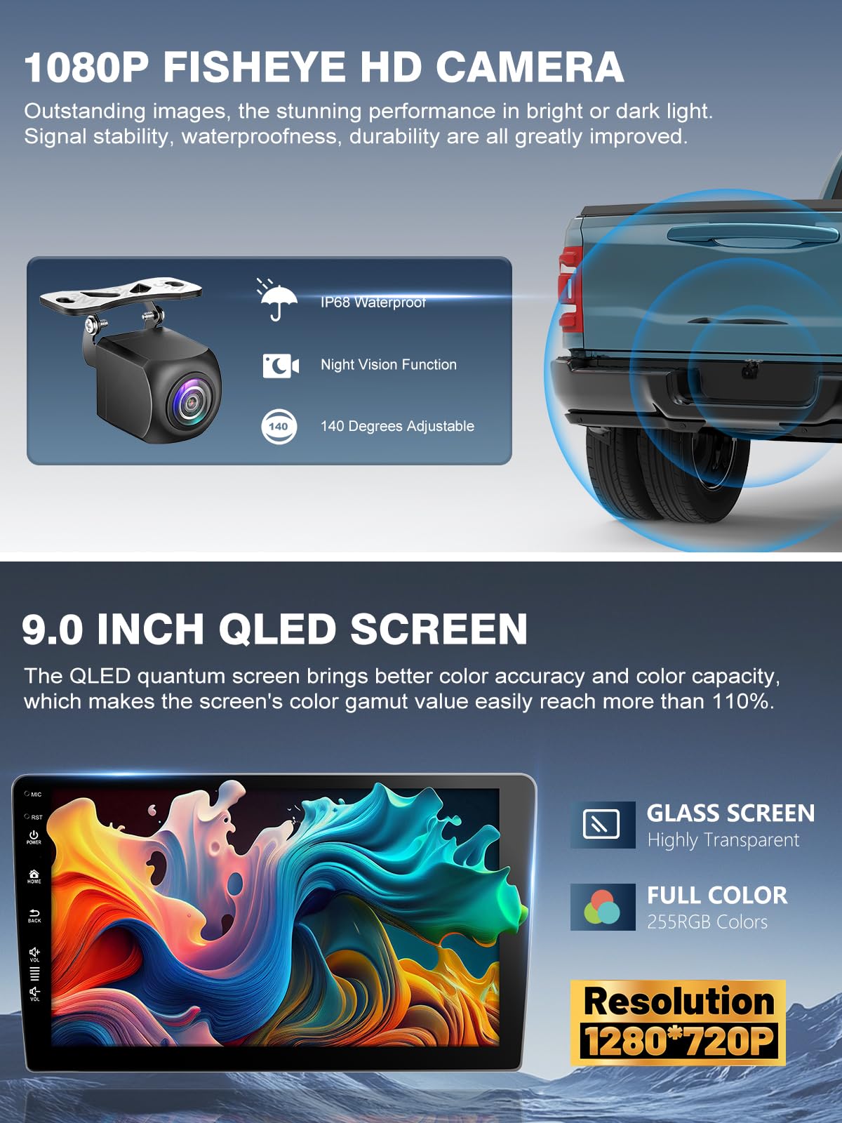 5G WiFi(6) Car Radio for Jeep Compass 2017-2020, Android13/Wireless CarPlay/Android Auto/Touch Screen/GPS Navigation/Bluetooth/FM/HD Backup Camera (2Ram+64Rom)