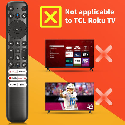 Voice Replacement Remote for TCL Google TV Remote, Compatible with TCL Q6/Q7/QM8/S3/S4 Series（Not Applicable to Roku TVs）