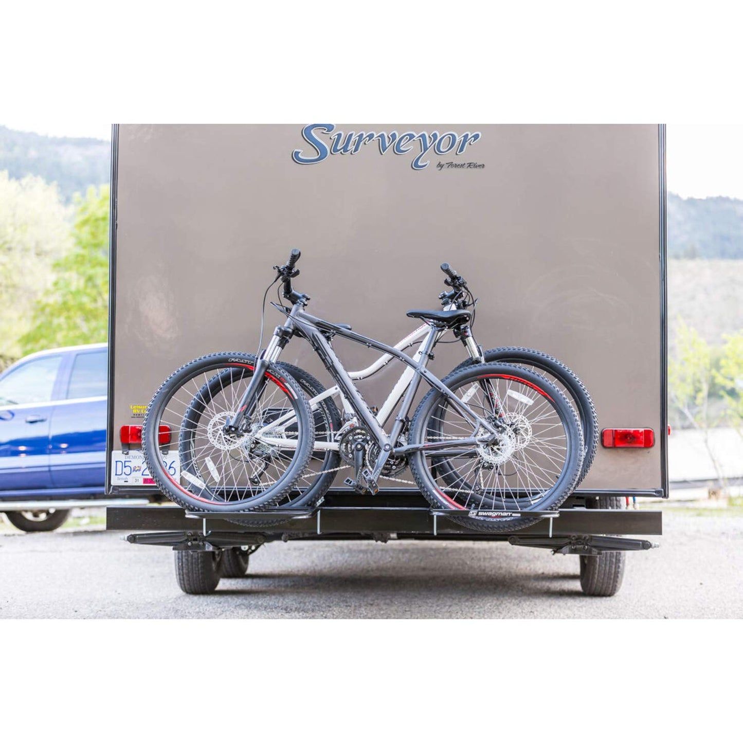 Swagman RV Approved 2 Bike RV Bumper Mount Rack – U-Bolt Mounted Carrier for Travel Trailers and RVs