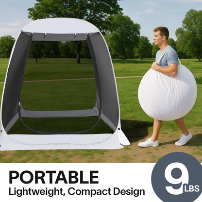 Alvantor 6'x 6' Pop Up Screen House Tent, Instant Outdoor Gazebo with Mosquito Netting & UPF 50+ Sun Protection, Portable Canopy Shelter for Patio, Backyard, Camping (Fits 2-3 Adults),Gray
