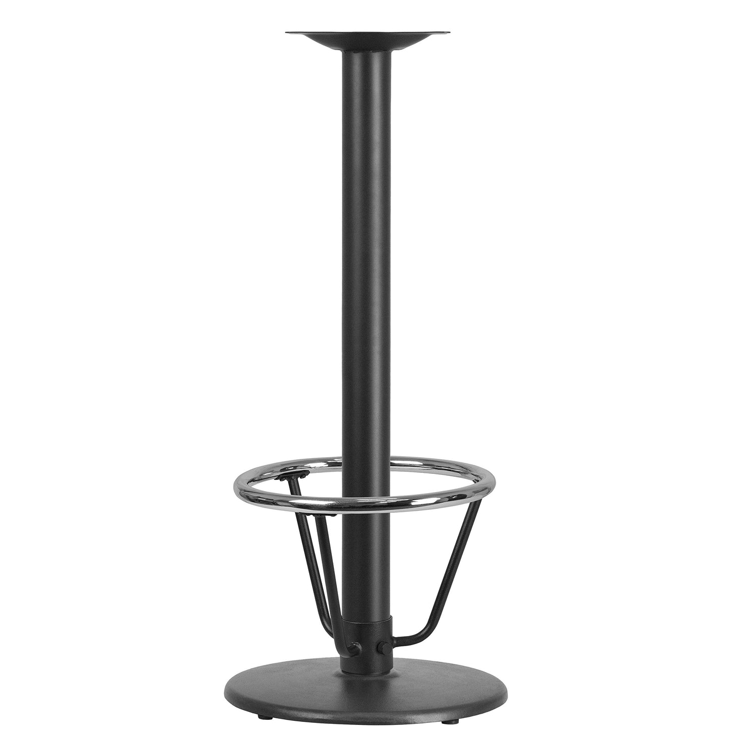 Flash Furniture Beverly 18'' Round Restaurant Table Base with 3'' Dia. Bar Height Column and Foot Ring
