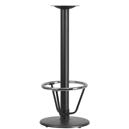 Flash Furniture Beverly 18'' Round Restaurant Table Base with 3'' Dia. Bar Height Column and Foot Ring