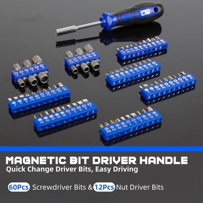 Prostormer Mechanic Tool Set, 240-Pieces Universal Household Auto Repair Tool Kit with Heavy Duty Aluminium Tool Box