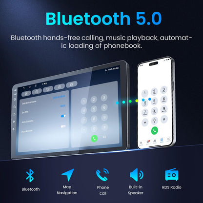 [4G+64G] Car Radio Stereo for Jeep Patriot Compass 2010-2016: Upgrade 10" HD Touchscreen Android Stereo, Wireless CarPlay Android Auto 5GWiFi GPS Navigation Bluetooth FM 1080P Backup Camera