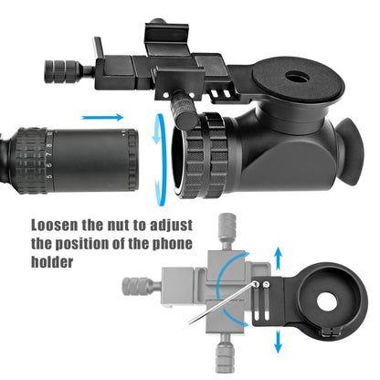 Forevercam Rifle Scope Phone Camera Mount Adapter for Smartphone Aluminum Rifle Scope Camera Mount for Smartphone