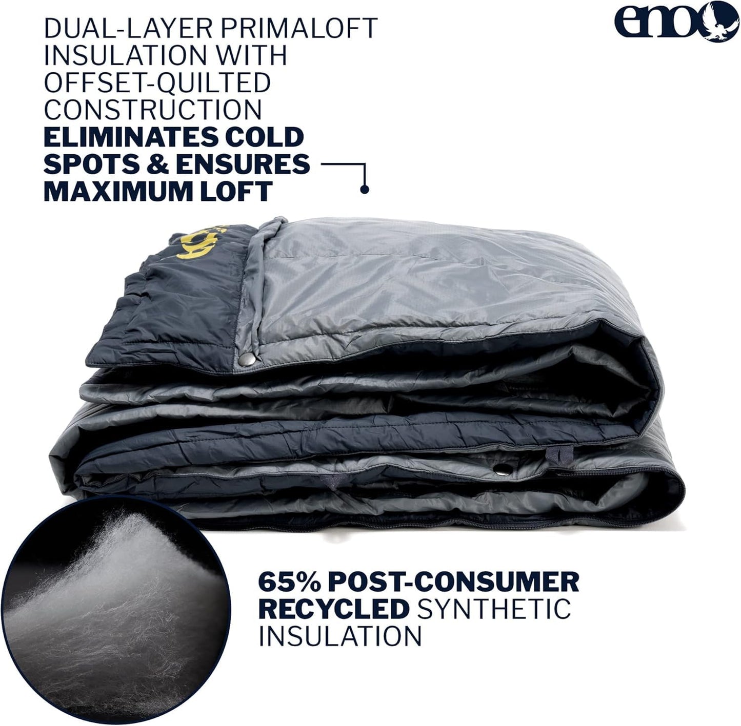 ENO, Eagles Nest Outfitters Vesta TopQuilt Water-Repellent and Insulated Hammock Blanket, Storm