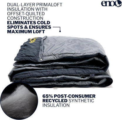 ENO, Eagles Nest Outfitters Vesta TopQuilt Water-Repellent and Insulated Hammock Blanket, Storm