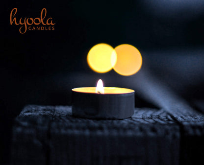 HYOOLA Beeswax Tealight Candles in Aluminum Cup - 12 Pack - 100% Pure Natural Beeswax Candles