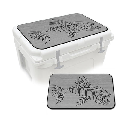 USATuff SeaDek EVA Mat Cooler Pad fits YETI 65 Tundra | Peel & Stick Application | Non Slip Comfort Accessories - Bonefish Skeleton (StormGray-Black)