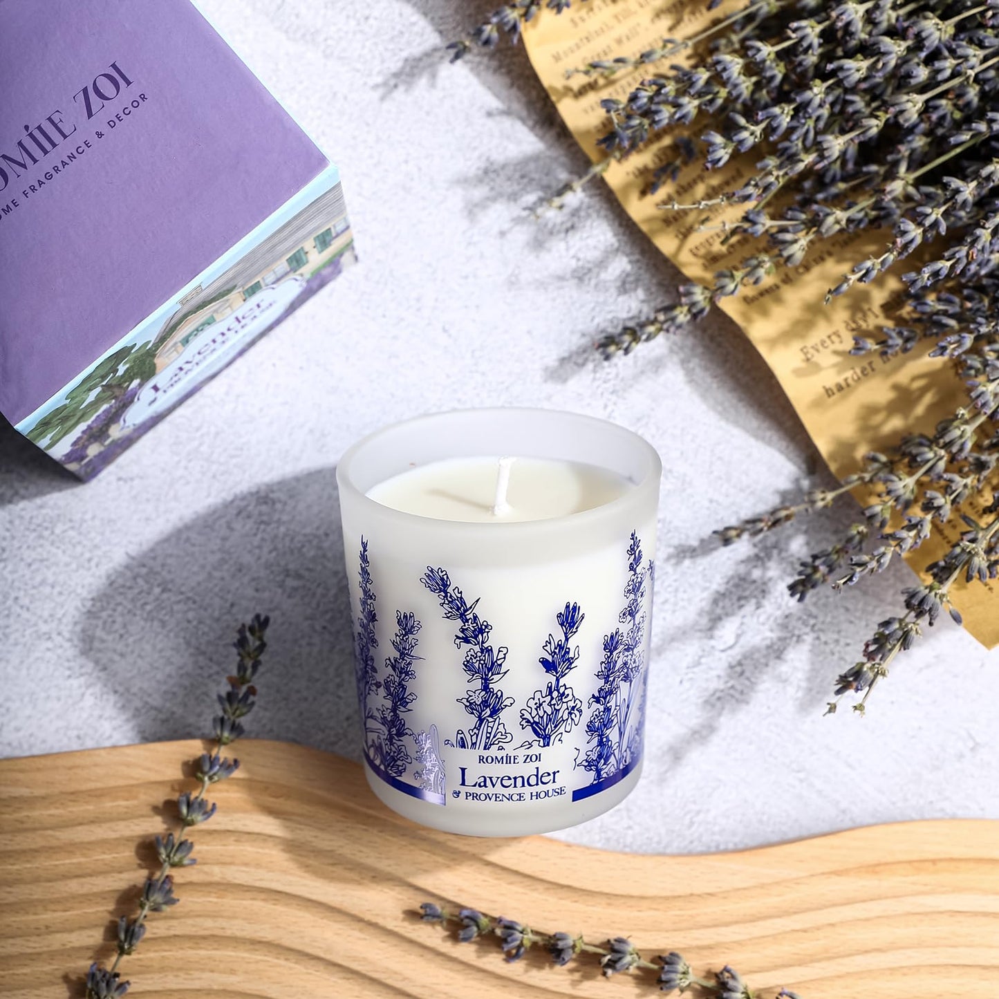ROMIIE ZOI Scented Candle - Lavender & Rosemary- 6oz Aromatherapy Soy Wax Jar Candle for Home, Gifts for Women - 170g