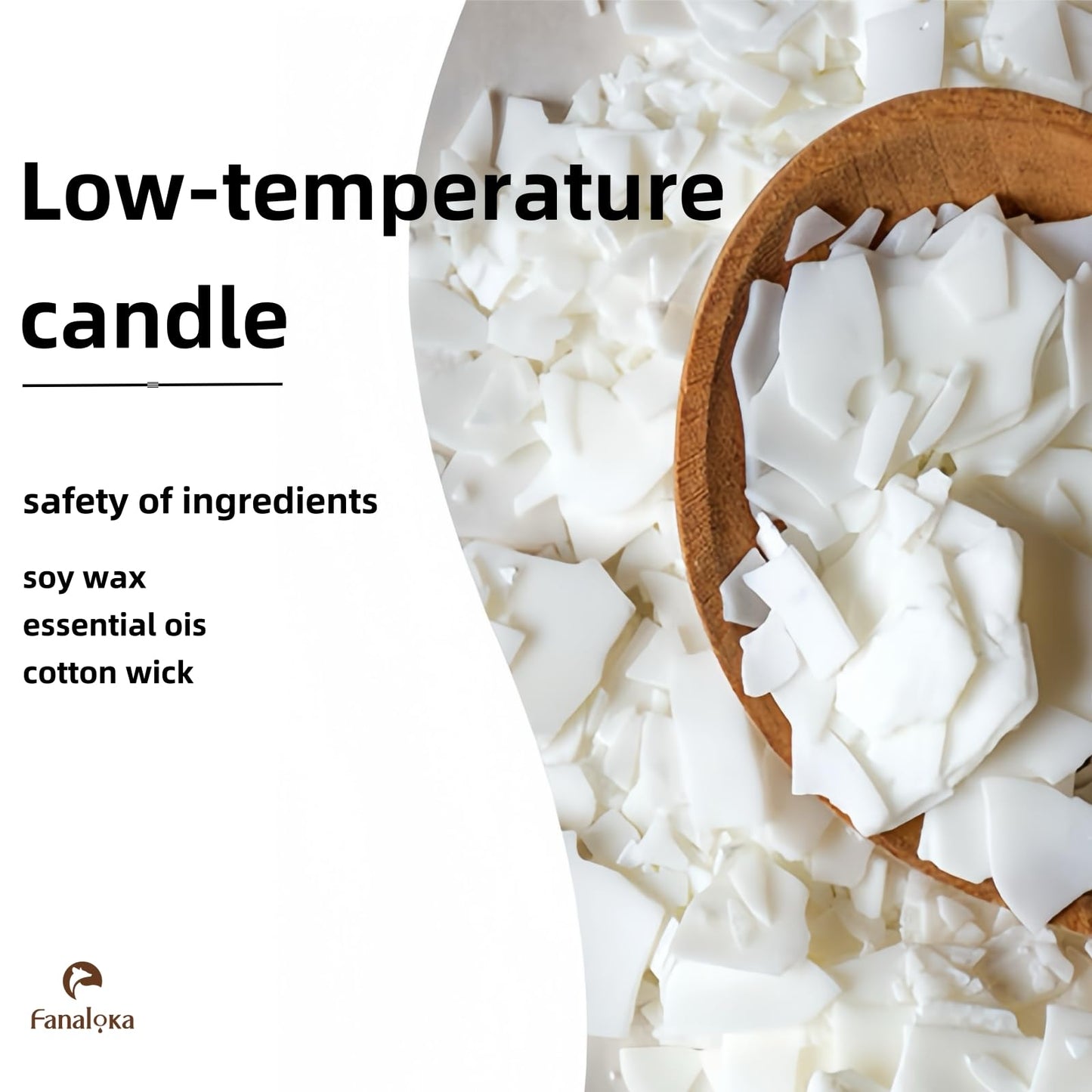 Low Temperature Candles, Low Heat, Body Safe Candle, Wax for Play, Unscented, 122°F, 6.35 OZ - FANALOKA (Black)