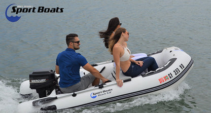 Inflatable Sport Boats Dolphin 8.8' – Fishing Boat with Durable Heat-Welded PVC – Inflatable Boat Easy Setup & Lightweight – 10HP Motor Compatibility – Includes Bench Seat & Carry Bag