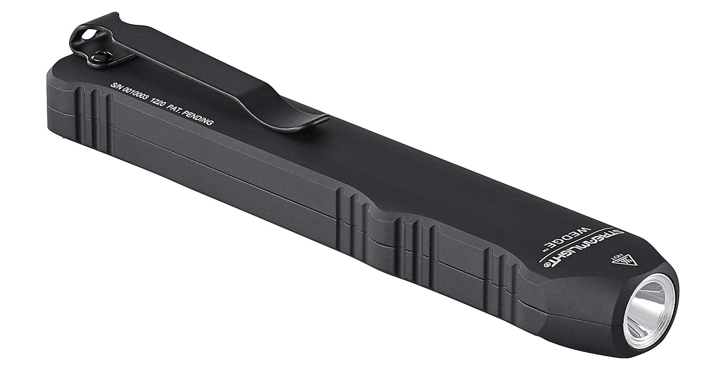 Streamlight 88810 Wedge 1,000-Lumen Max 300-Lumen Standard 1,200-Candela Flat Everyday Carry Flashlight, Includes USB-C Cable and Lanyard, Black
