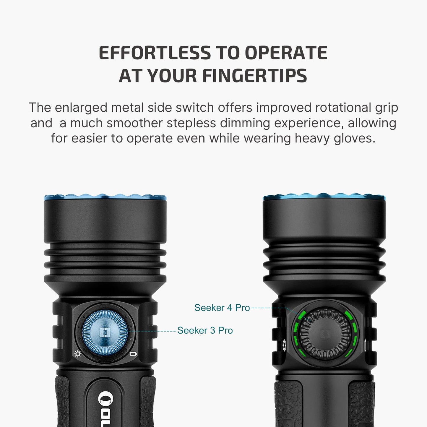 OLIGHT Seeker 4 Pro Rechargeable Flashlights, 4600 Lumens High Powerful Bright Light with USB C Holster, Waterproof IPX8 for Emergencies, Camping, Searching (Matte Black Cool White)