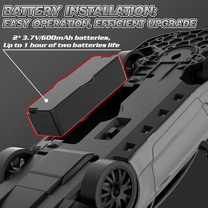 RC Drift Car 1/20 Scale 2.4GHz 4WD Remote Control Car with Led Lights 22KM/H High Speed Rechargeable Batteries Racing Sport Cars RC Cars for Kids Boys Girls Adults Gifts Birthday Christmas