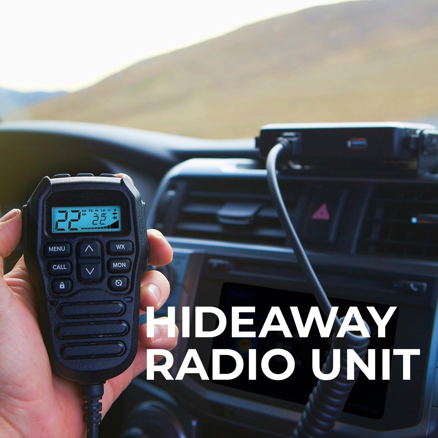 Midland - MXT275VP4-15 Watt GMRS MicroMobile Two-Way Radio - ATVs UTVs and Other Off-Road Vehicles - Overlanding Gear - Extended 3dB gain Roll Bar Mount Antenna Microphone Extension Cable