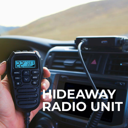 Midland - MXT275VP4-15 Watt GMRS MicroMobile Two-Way Radio - ATVs UTVs and Other Off-Road Vehicles - Overlanding Gear - Extended 3dB gain Roll Bar Mount Antenna Microphone Extension Cable