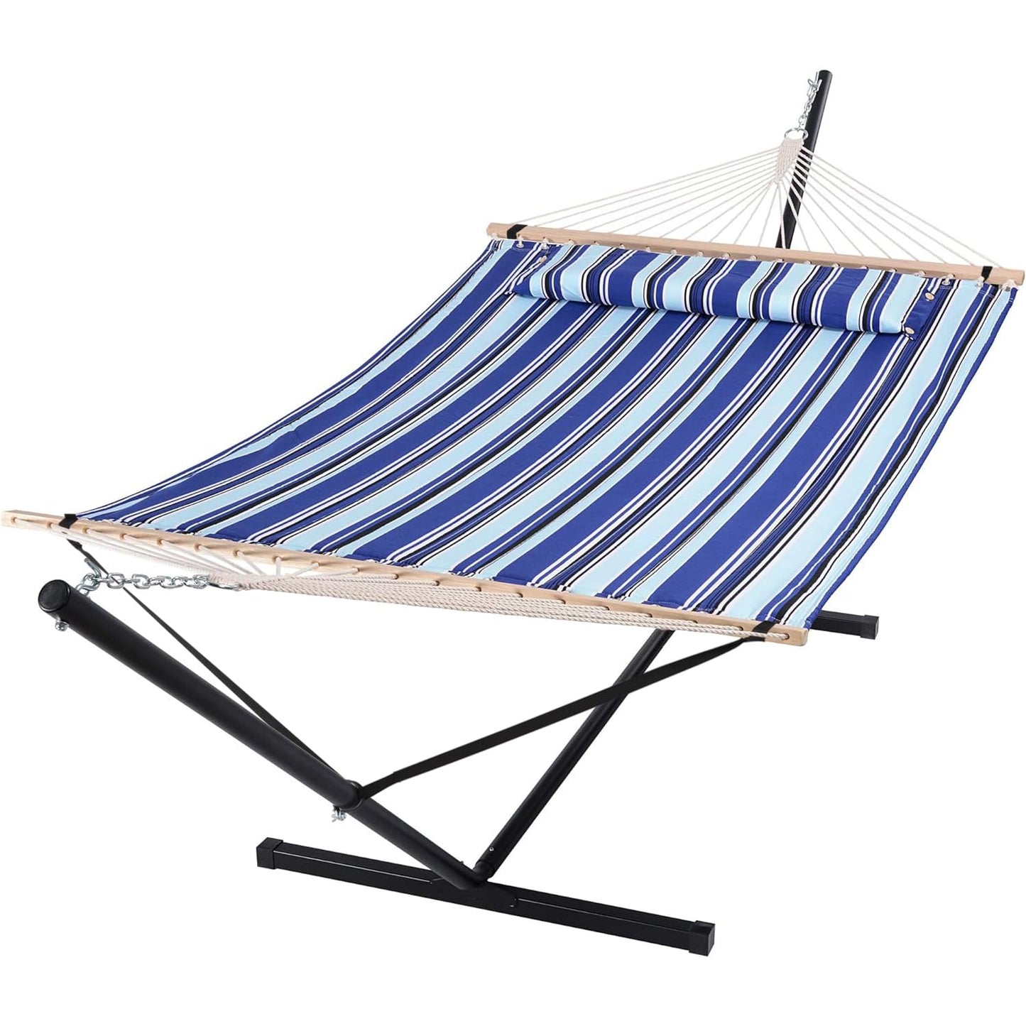 SUNCREAT Hammocks Portable Hammock with Stand, 475lbs Capacity, Hammock Storage Bag Heavy Duty Hammock Handbag