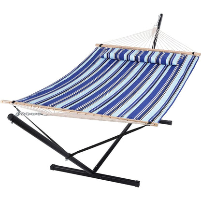 SUNCREAT Hammocks Portable Hammock with Stand, 475lbs Capacity, Hammock Storage Bag Heavy Duty Hammock Handbag