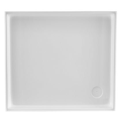 RecPro RV White Shower Pan | Camper Shower Pan (Corner Drain, 27" x 24")