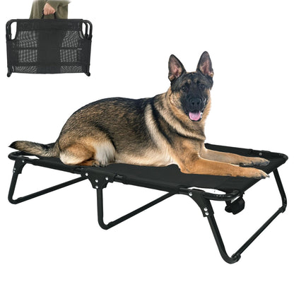 M JJYPET Elevated Cooling Dog Cot Pet Bed with Breathable Mesh Folding No Assembly Indoor/Outdoor Pet Hammock Bed Raised Dog Cots Beds Multiple Sizes for Small Meduim Large Dogs