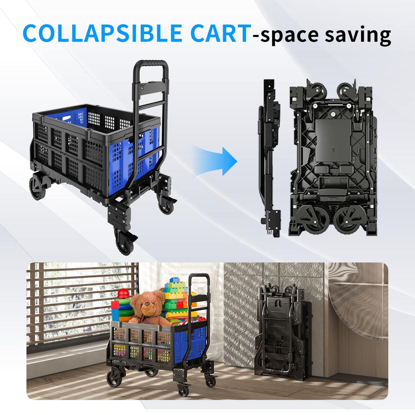 Discounted Combination of 2-in-1 Folding Hand Truck and Folding Storage Box.