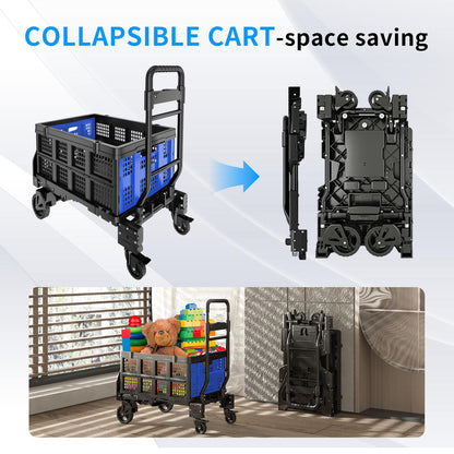 Discounted Combination of 2-in-1 Folding Hand Truck and Folding Storage Box.