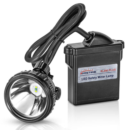Super Bright Safety Mining Light Rechargeable LED Miner Headlamp, Explosion-Proof Waterproof Hard Hat Cap Lamp, High Lumens Head Torch Flashlight for Mining, Hunting, Camping, Hiking, and Outdoor Work