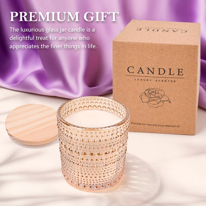 Jasmine Candle, Candles for Home Scented, Luxury Jar Candles for Women, Natural Soy Wax Candle, 6 oz 40 Hours