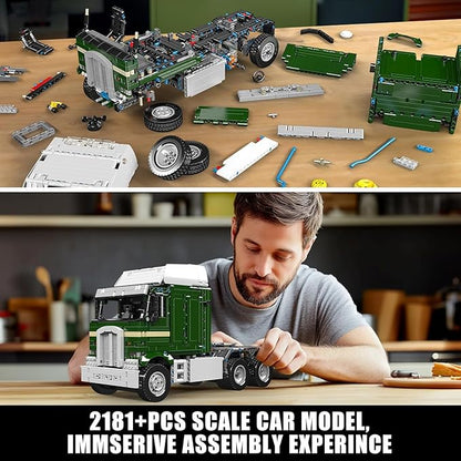 Mould King Tractor Truck Block Kits Model MOC Building Blocks Set to Build Gift for Age 14+/Adults Collections Enthusiasts(2060 Pieces with Motor/APP Remote Control)
