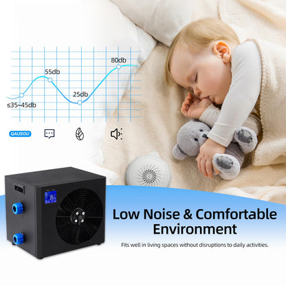Ice Bath Water Chiller for Cold Plunge Tubs, 1.0HP Water Chiller Machine, Hydroponic Cooling System, Fish Tank Chiller with Upgraded LED Display
