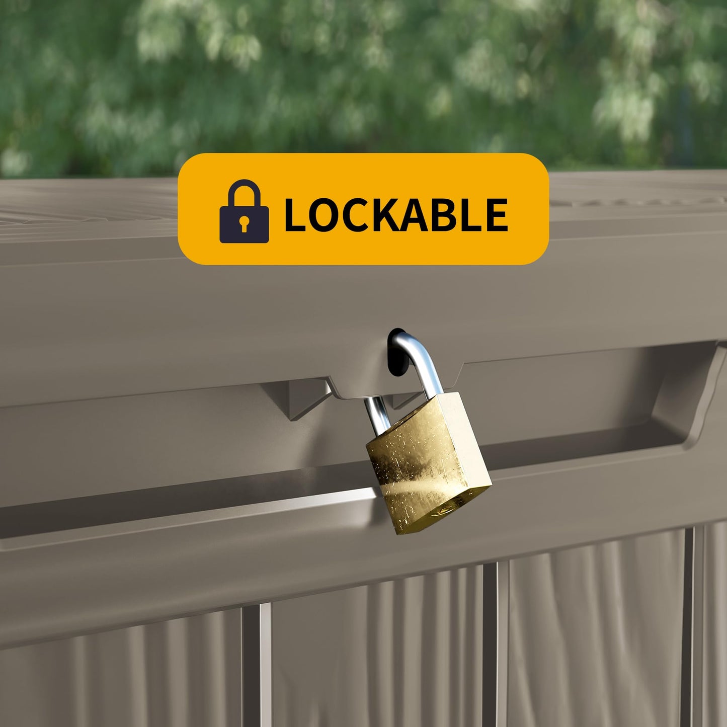 Decksplore 320 Gallon Outdoor Storage Box Patio Deck Box Waterproof, Resin Lockable Outside Large Storage Bin for Pool Cushion Furniture, Garden Tools UV-Resistant, Grey