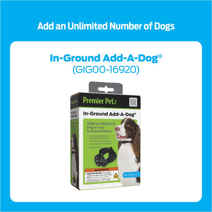 Premier Pet In-Ground Fence System Customizable Pet Fence for Small and Large Dogs, Coverage Up to 1/3 Acre & Expandable up to 5 Acres, Waterproof Adjustable Collar, Replaceable Battery