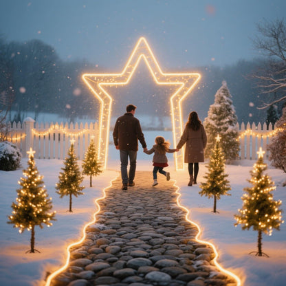 FORT LED Neon Rope Lights Outdoor Warm White‌ 65.6FT led Lights Strip- 120V ETL Certifie Waterproof for Christmas/Wedding/Garden/Patio/Party/Walkway/Deck Railing/soffits/Playhouse Decoration