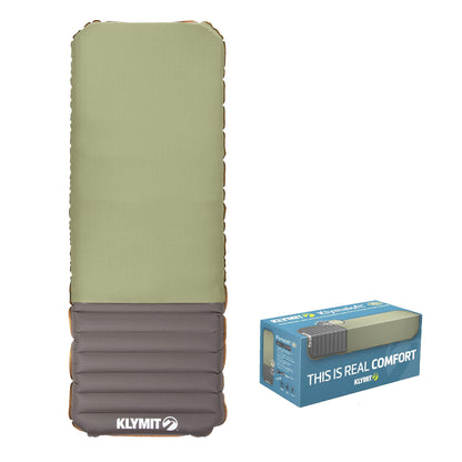 Klymit Klymaloft Lofted Inflatable Sleeping Pad for Camping With Memory Foam, Ultra-Thick Hiking and Backpacking Air Bed, 5 Inch Thick, Regular