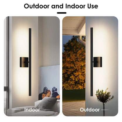 BesLowe 2-Pack Outdoor Wall Lights, Waterproof LED Sconces, 31.75in, Black, Model B04047L