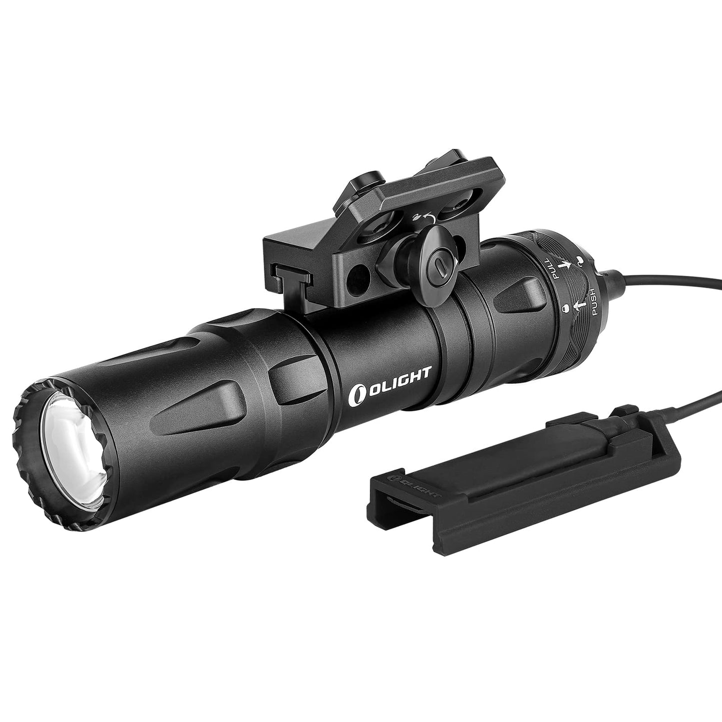OLIGHT Odin Mini Ultra Compact MIok Tactical Flashlight, 1250 Lumens 14400 Candela 240 Meters Rechargeable Weaponlight for Hunting Outdoor Use with Remote Pressure Switch and Slide Rail Mount