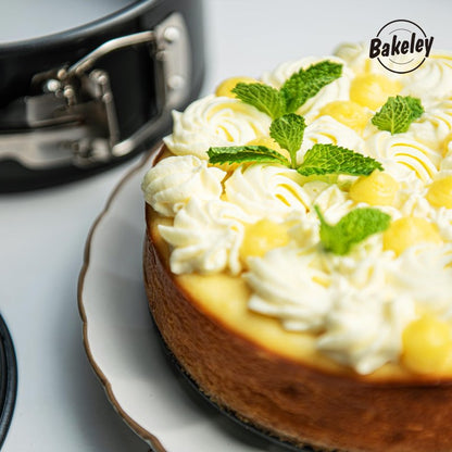 Bakeley Springform Pan 6.5" Nonstick Cheesecake Pan with Removable Bottom Round Baking Cake Pie Mold for Oven 6.5" x 6.5" Black