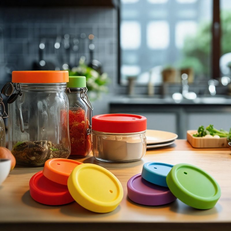 Teenyyou 6 Pcs Silicone Fermenting Lids for Wide Mouth Mason Jar, Airlock Waterless Fermenter Caps, 86 mm Silicone Cover with Vent for Kimchi, Fermented Probiotic Food, Jars Not Included(Classic)