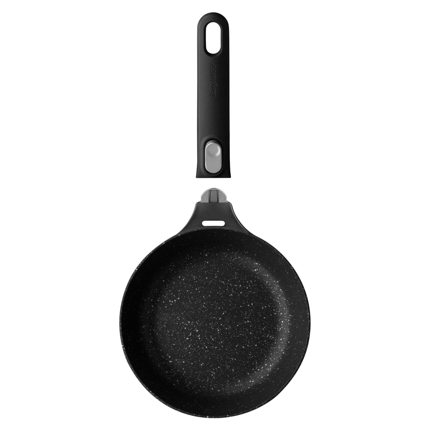 BergHOFF GEM Non-Stick Cast Aluminum Frying Pan 8" 1.2 qt. Black Stay-Cool Detachable Handle Ferno-Green PFOA-Free Induction Cooktop Fast Heating Oven Safe