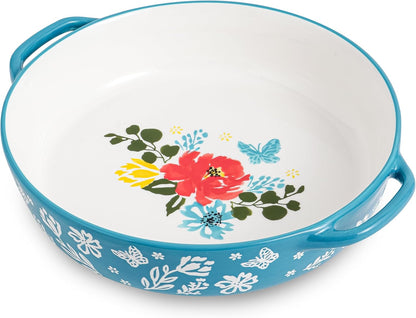 Wisenvoy Ceramic Pie Pan - Non-Stick Deep Dish Pie Plate | 9.8 Inches Porcelain Bakeware