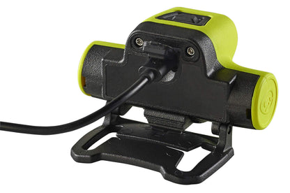 Streamlight 61463 USB HAZ-LO 250-Lumen Intrinsically Safe Headlamp with 120V AC Charging System and Cradle, Elastic Head Strap, Rubber Hard Hat Strap, and 3M Dual Lock Fasteners, Yellow