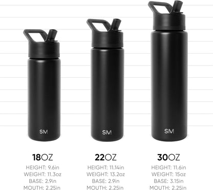 Simple Modern Kids Water Bottle - Vacuum Insulated Stainless Steel Flask | 18oz Lavender Mist, BPA-Free