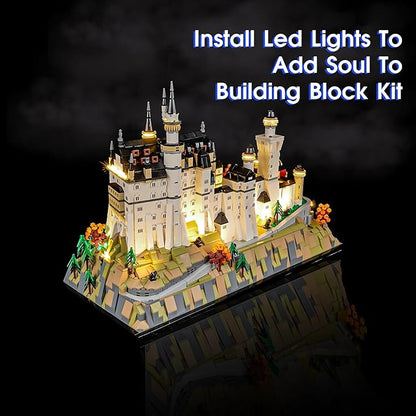 Vaodest LED Light for Lego 21063 Neuschwanstein Castle SetDesign and Configuration Compatible with Lego 21063 Model(LED Light Only Not Building Block Kit)